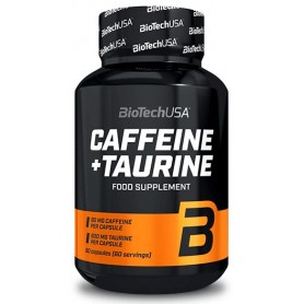 Cafeina BioTech USA Caffeine + Taurine - Cafeina + Taurina 60 caps